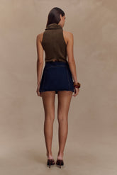 Fallon Denim Micro Mini Skort - Indigo Blue